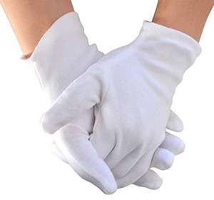 Nouveauté 2026 : Gants blancs 100 % coton personnalisables en gros avec broderies et logos sur mesure. - Product Image 3