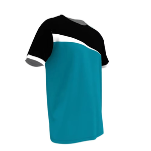 T-shirt pour homme à manches raglan, col rond, blanc et violet, coupe classique, séchage rapide, style sportif, design uni - Product Image 3