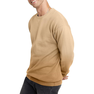 Sudadera de Cuello Redondo para Hombre, Color Sólido, Corte Regular, Tejido de Algodón, Informal, para Otoño - Product Image 2
