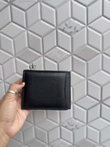 Latest Arrival Genuine Leather <b>Wallet</b> Slim <b>Wallet</b> Unisex Fold Closure <b>Black</b> Colour Credit Card Cash Holder Gift <b>for</b> Him Daily - Product Image 3