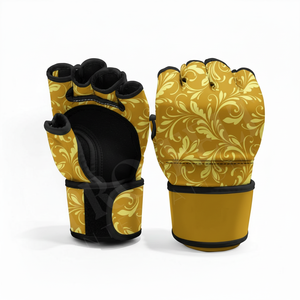 Dernier design, gants de sparring MMA à motif imprimé personnalisé, demi-doigts, pour entraînement, grappling, sac de frappe, avec support de poignet - Product Image 4