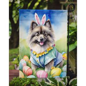 Keeshond Multicolor huevo de Pascua caza jardín bandera buzón decorativo patio Banner para Patio ilustraciones camas de flores patio césped signos - Product Image 3