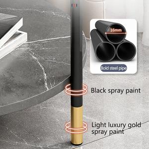 Mesa de Centro Moderna de Madera con 2 Niveles, Estructura Metálica Antioxidante y Duradera, Mueble para Sala de Estar - Product Image 5