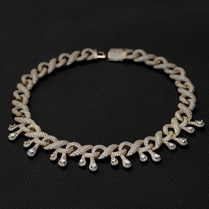 À la mode unisexe luxe argent cubain lien chaîne D couleur VVS clouté diamant testeur vérifier Moissanite pour mariage - Product Image 2