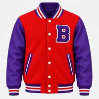Veste universitaire pour homme, logo personnalisé, bicolore, style Letterman, veste bomber de baseball, boutons pression, streetwear universitaire, vente en gros, OEM, ODM