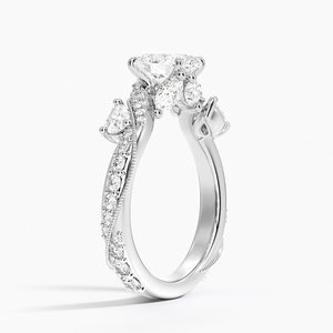 BOJ <b>Ring</b> 04 Oval Cut <b>925</b> <b>Silver</b> Grand Camellia Diamond & Rhodium Plated Wedding 2ct D Color VVS1 Moissanite GRA Certified <b>Rings</b> - Product Image 2