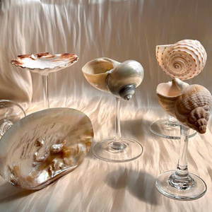 Verre à vin en coquillage naturel fait main de qualité supérieure, écologique, gobelet de luxe en coquillage, classique, pour mariages côtiers, hôtels, restaurants, maison - Product Image 3