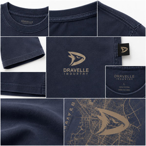 T-shirt à manches courtes surdimensionné pour homme DRAVELLE INDUSTRY, 100% coton jersey, col rond, couleur unie, impression du logo sur le devant - Product Image 6