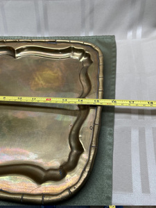 Plateau de service vintage en laiton, fait main, vaisselle décorative traditionnelle pour la maison, la cuisine et la salle à manger - Product Image 3