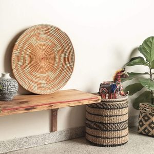 Cesta de pared de hierba marina tejida a mano, estilo bohemio, decoración ecológica para el hogar, personalizable para aniversarios, venta al por mayor - Product Image 6