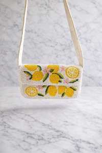 Bolso de hombro con cuentas de limón, bolso de mano inspirado en la costa de Amalfi, bolso para vacaciones de verano - Product Image 3