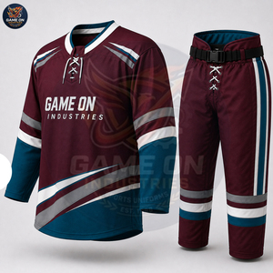 Premium Quality New Arrival Customized Team Wear Breathable Moisture Wicking Quick Dry Polyester Athletic Ice Hockey Uniform - Product Image 3