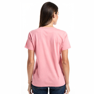 เสื้อยืดเฮนลีย์แขนสั้นสีดำสำหรับผู้หญิง ทรงปกติ สีพื้น ผ้าฝ้าย 100% แห้งเร็ว น้ำหนักเบา - Product Image 6