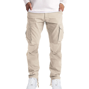 Men's Comfortable <b>Straight</b> <b>Leg</b> <b>Cargo</b> Pants Multi Pocket Construction Casual Outdoor Lifestyle Wear <b>Trousers</b> - Product Image 2