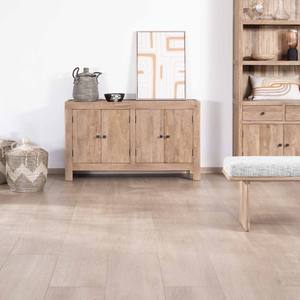 Vandana Crystal Surface 4-door <b>sideboard</b> in solid mango wood 130cm Maestro - Product Image 5