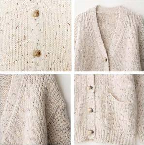 Suéter grueso de punto para mujer, jersey oversize cálido de invierno, jersey con tacto tejido a mano, elegante prenda exterior para damas - Product Image 3