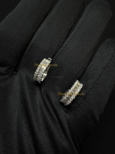 Mayorista de lujo personalizado 14K oro sólido moda Huggie aro apilamiento todos los días pendientes de diamantes de moda para mujeres laboratorio personalizado crecido - Product Image 3