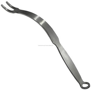 Écarteur chirurgical à double pointe courbée en acier inoxydable, instrument manuel de chirurgie générale, certifié CE Classe I - Product Image 1