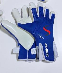 Guantes de Portero de Fútbol SUBHAY, Azul y Blanco, Dedos Completos, Antideslizantes, Transpirables, Correa de Muñeca Ajustable, Unisex, Equipo Deportivo - Product Image 1