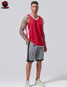 Camiseta de Baloncesto con Cuello en V y Logotipo Personalizado para Hombre, Chaleco Deportivo sin Mangas, Secado Rápido, Transpirable, Uniforme de Entrenamiento de Equipo - Product Image 3