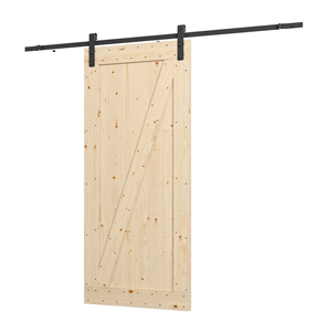 Portes coulissantes en gros du fabricant vietnamien : Portes de grange modernes avec quincaillerie sur rail, en bois de pin, pour intérieur et extérieur, ou en verre. - Product Image 2