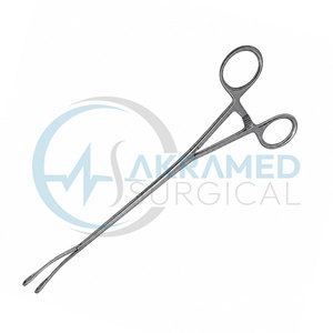 Pinces de préhension Foerster courbées à gauche 20 mm, mâchoires ovales dentelées, tige de 10 mm, en acier inoxydable, certifiées CE ISO - Product Image 5