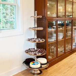Five Tier Stainless Steel Cake Stand Handmade Round Dessert Display Rack Multi Layer Serving <b>Tray</b> Hand Wash Only - Product Image 4