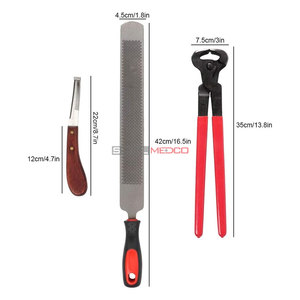 Professional Reusable Stainless Steel Veterinary Horse Hoof Trimming <b>Shears</b> 3-Piece Set Heavy-Duty Equine Farrier Hoof Nipper - Product Image 5