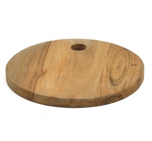Planche à découper ronde en bois, artisanale, durable, écologique, surface de découpe pour légumes, fruits, viande, ustensiles de cuisine - Product Image 5
