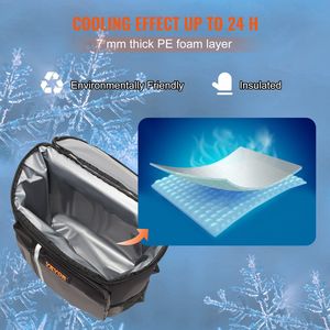 Marsupio leggero da 28 lattine, zaino a tenuta stagna isolante, borsa da spiaggia con imbottitura a tracolla, tasca in rete per escursioni in campeggio - Product Image 3