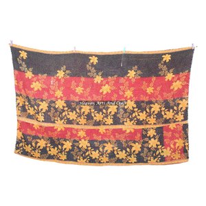 Vintage Kantha Quilt Quality Hand Stitching Reversible Wholesale Lot Cotton Kantha Quilt /Blanket / Throw / Bohemian / <b>Bedspread</b> - Product Image 2