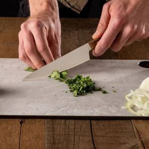 Cuchillos Multiusos Plateados con Mango de Madera Marrón, Hoja Recta con Punta Afilada y Remaches Metálicos para Cocina, Frutas y Verduras - Product Image 6
