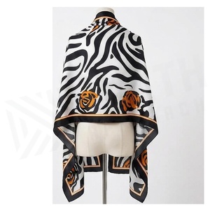 Women's Long Silk Shawl Animal Print Elegant Multi-Functional Fashion Accessory All Seasons - Product Image 2