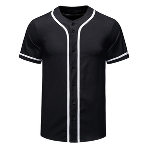 Camiseta de Baloncesto Unisex Negra de Manga Corta con Botones y Ribete Blanco, 100% Poliéster de Secado Rápido, Nombre del Equipo Personalizado - Product Image 1