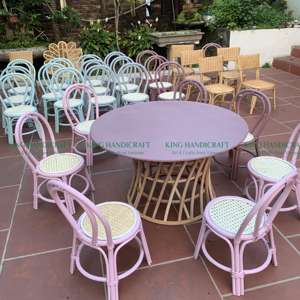 Meilleure vente Ensemble de salle à manger en rotin fait main au design moderne Chaise de patio extérieure pour bébé pour enfants Ensembles de meubles pour hôtels - Product Image 3