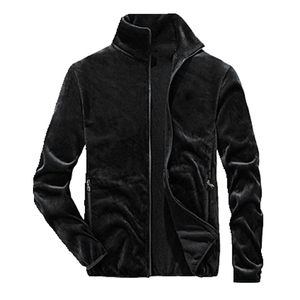 New Arrivals Custom Men's <b>Black</b> Velvet Turtleneck <b>Long</b> <b>Sleeve</b> Casual <b>Top</b> Solid Color Winter Wear Regular Fit Polyester Material - Product Image 3