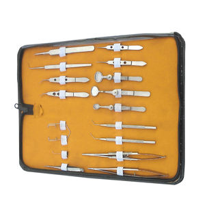 Kit de 15 piezas de instrumentos oftálmicos de titanio con bandeja, instrumentos quirúrgicos básicos. - Product Image 1