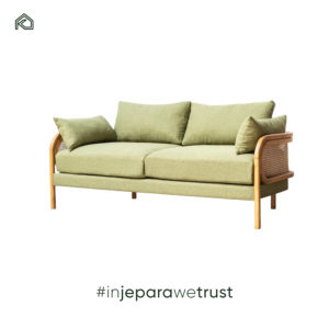 Muebles Modernos Personalizados, Venta Directa de Fábrica, Sofá de Salón de Alta Calidad, Convertible, de Madera Maciza y Ratán, de Dos Plazas - Danila - Product Image 2