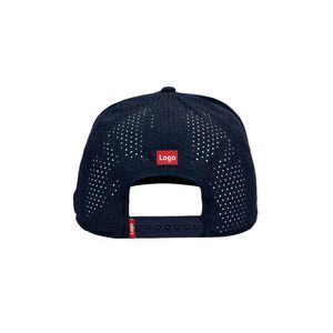 <b>Waterproof</b> 6-Panel Snapback Golf <b>Hat</b> with Custom Logo, Curved Brim, Woven Tag, Side Logo, Adjustable Closure for Outdoor Use - Product Image 5