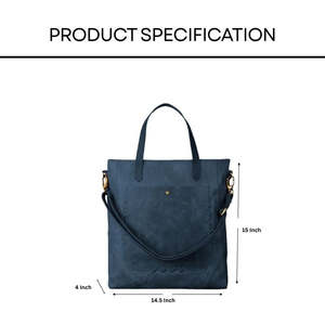 กระเป๋าหนังวินเทจสีน้ำตาลทรงโท้ท กระเป๋าสะพายไหล่สไตล์เรโทร ปิดด้วยซิป ความจุขนาดใหญ่ เหมาะสำหรับการเดินทางและช้อปปิ้ง - Product Image 2