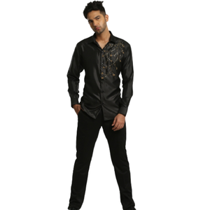 Camisa 100% Algodón, Diseña la Tuya, Venta al por Mayor, Logotipo Bordado Personalizado, Camisa de Manga Larga para Hombre, Oficina, Negocios, Corporativa, OEM India - Product Image 3