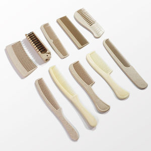 Peine de Pelo Portátil de Plástico de Almidón de Maíz Ecológico Personalizado, Azul Claro, Sencillo y Moderno, para Salón de Belleza - Product Image 3