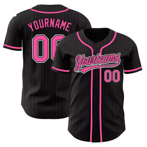 Maillot de baseball OEM personnalisé avec nom et numéro, col en V, en polyester antibactérien, pour équipes, clubs, écoles, commande en gros - Product Image 1