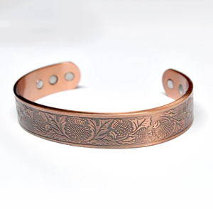 Bracelet en cuivre artisanal unisexe, ajustable, motif tressé, finition antique, prix d'usine - Product Image 2