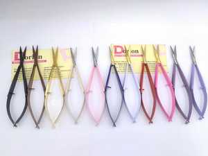 Ciseaux professionnels en acier inoxydable pour cils et sourcils, logo personnalisé, vente en gros, ciseaux de manucure, ciseaux micro-à ressorts tranchants - Product Image 1