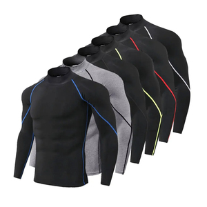 Camiseta de Compresión Transpirable para Hombre, Manga Larga, Elástica, Capa Base para Gimnasio y Fitness, Secado Rápido, Logotipo Personalizado, Ropa Deportiva OEM UPF50 - Product Image 5