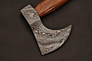 Hacha Vikinga Hecha a Mano OEM, Cabeza de Acero de Damasco, Mango de Madera, Personalizable, para Supervivencia, 100% de Alta Calidad - Product Image 2