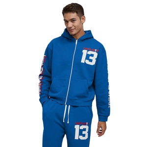 Survêtements d'hiver sur mesure de haute qualité pour adultes, unis, à la mode, avec cordon de serrage, à capuche, imprimés, écologiques, 100 % coton - Product Image 1