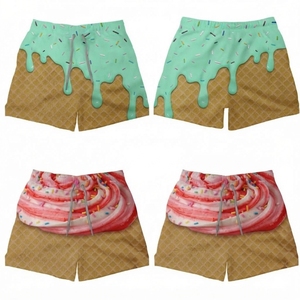 Pantalones Cortos Deportivos de Lona 100% Poliéster para Hombre al por Mayor, con Cintura Elástica, Ecológicos, Estampados Digitales, Casuales, para Entrenamiento Atlético - Product Image 2