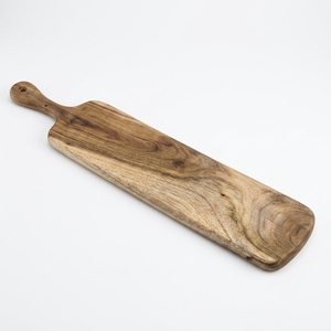 Tabla de cortar de teca Golok Tapas con mango alargado, bandeja de preparación de madera, plato artesanal para charcutería, bandeja decorativa para servir - Product Image 1